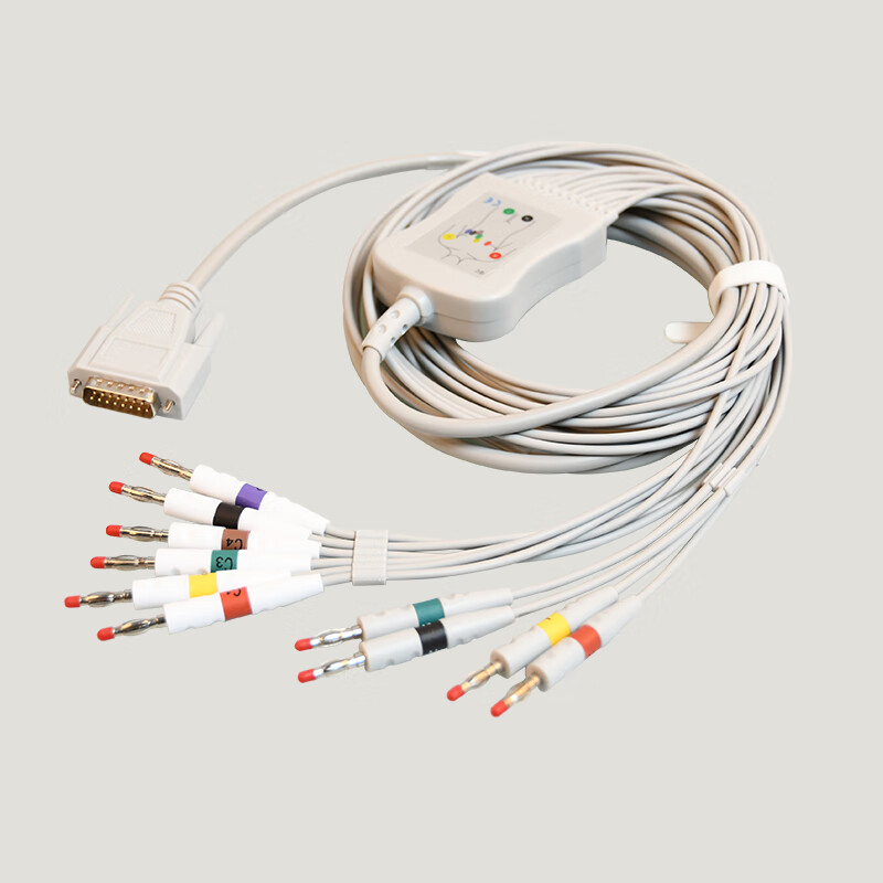 理邦仪器 通用邦健理邦三锐科曼东旗心电图机十二导联线套装吸球四肢