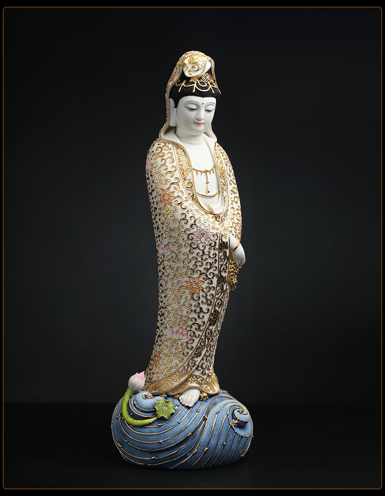 戴玉堂d26漆线雕观音