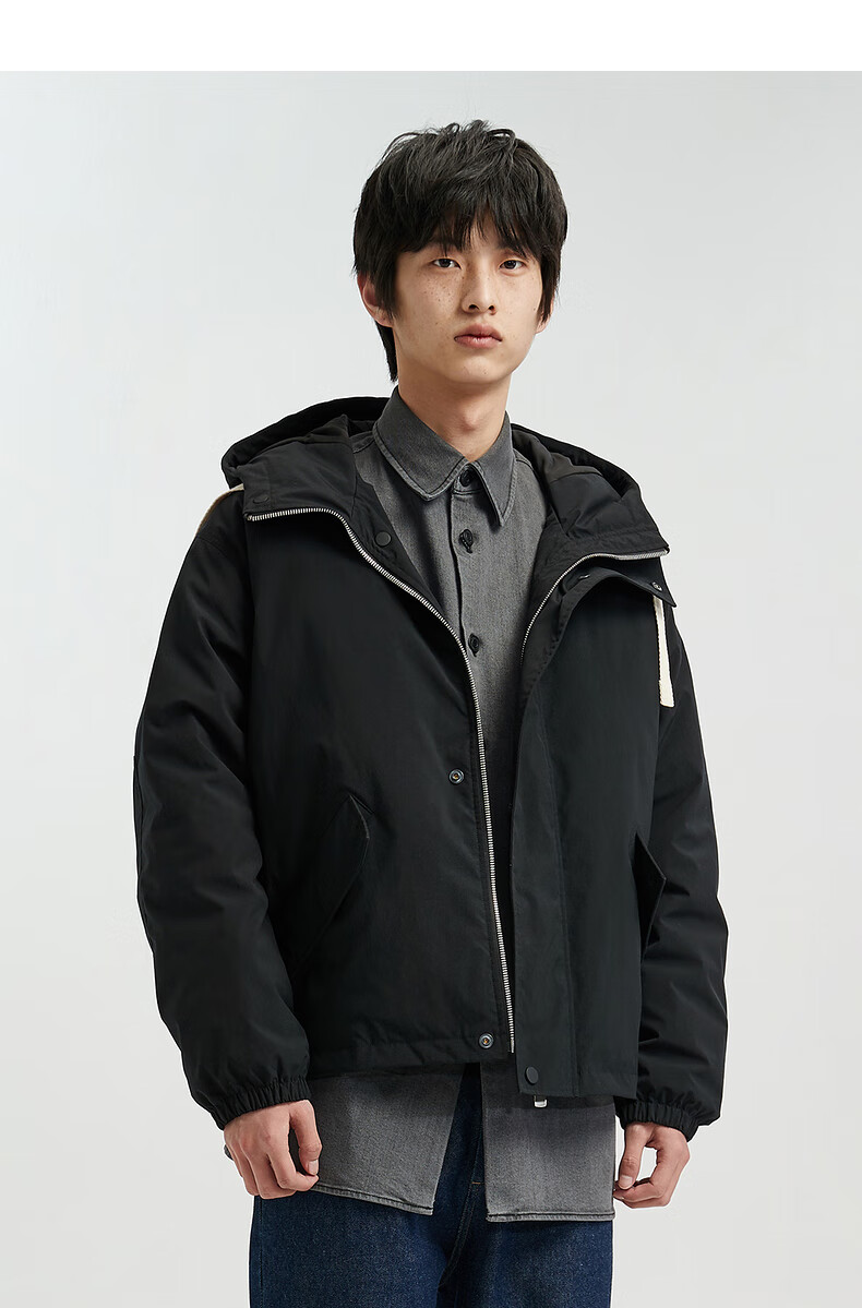 【商场同款】速写男装2020冬新品羽绒服连帽时髦简约9k9703860 003特