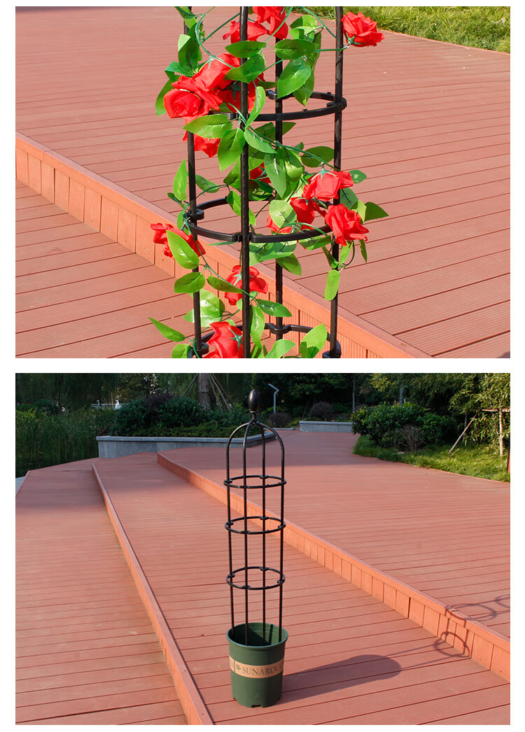 花盆支架铁艺花架爬藤架室内铁线莲月季花爬藤植物花盆支架攀爬藤架子