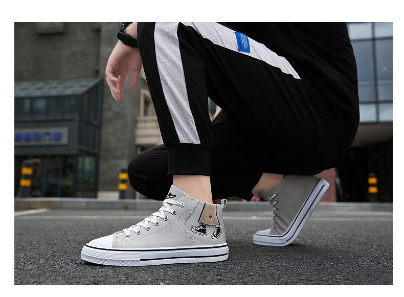 【型徒】休闲鞋男 2020秋冬新品帆布鞋板鞋高帮男靴aj运动鞋子男工装