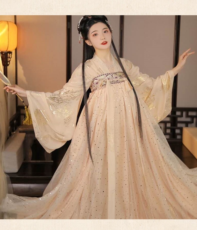 优娑汉服女原创正品古装飘逸齐胸襦裙中国风女生六米学生春夏新款 无