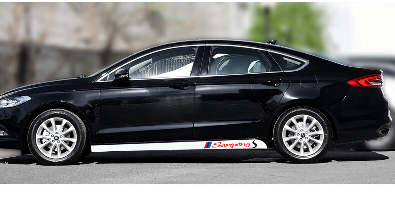 汽车装饰 车身装饰件 焊缤 适配于13-18款福特蒙迪欧个性侧裙贴纸车身