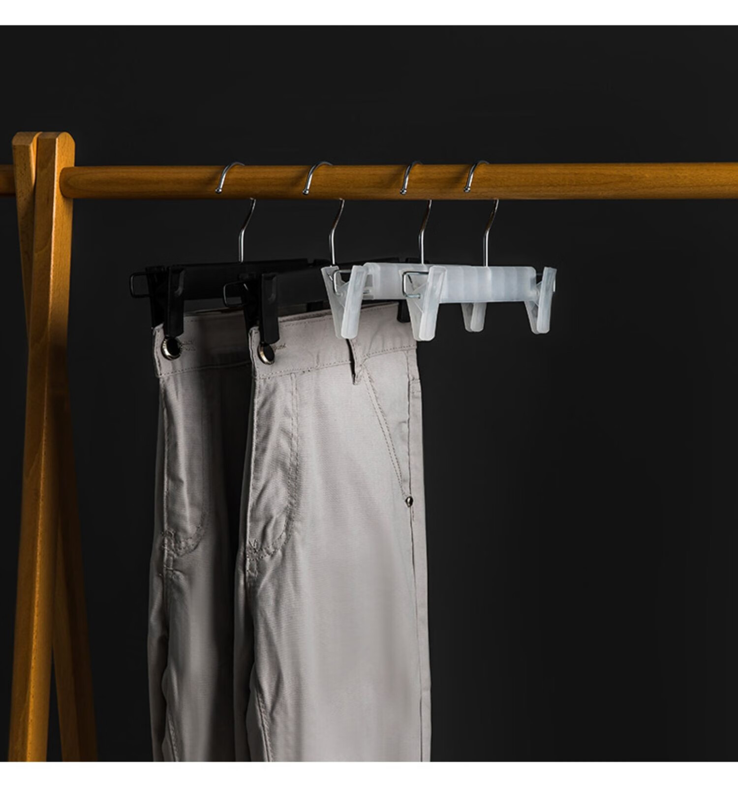 裤挂晾晒裤架家用无痕裤夹子带防滑jk裙夹服装店裤子衣架强力裤夹北欧
