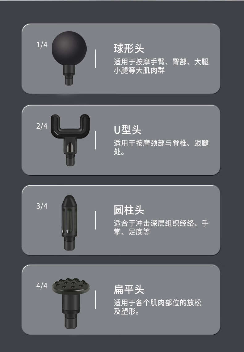zotoylmini筋膜枪usb无线健身按摩器筋膜抢肌肉放松震动按摩仪黑