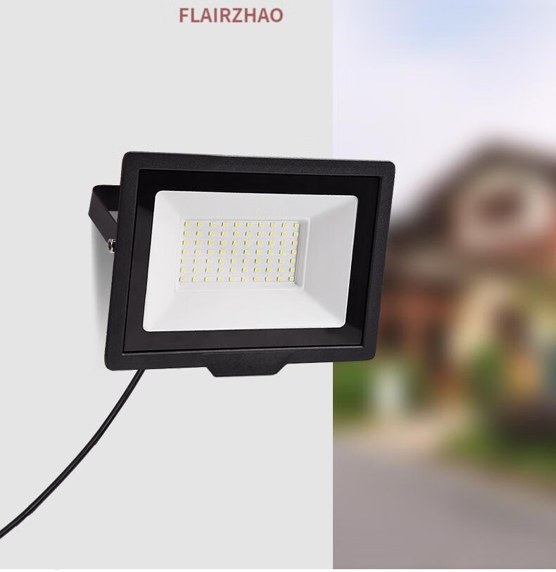 led投光灯户外防水工地强光超亮探照射灯室外照明灯灯门头灯 led投光