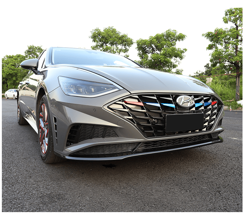 2020款十代索纳塔中网三色装饰条亮片中网索10外饰改装专用十代索纳塔