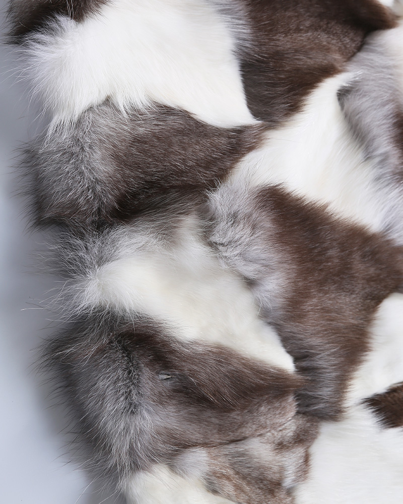 澳尊轻奢皮草装饰地毯芬兰狐狸毛皮卧室皮草地毯 fox mix 自然色 50*