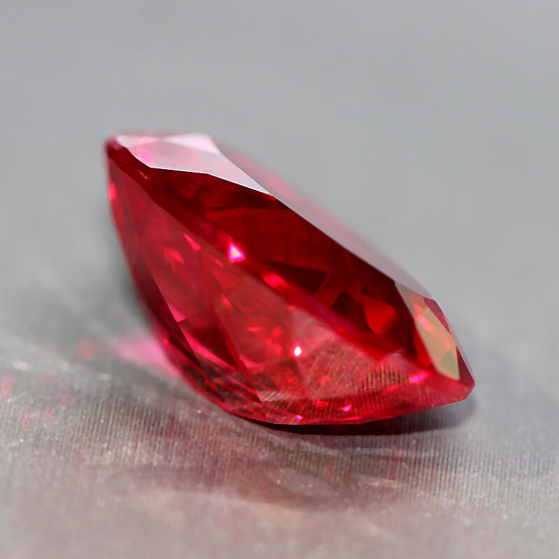 椭圆形红宝石裸石戒面戒指未镶嵌吊坠手链两用缅甸鸽血红切面粉熔彩宝