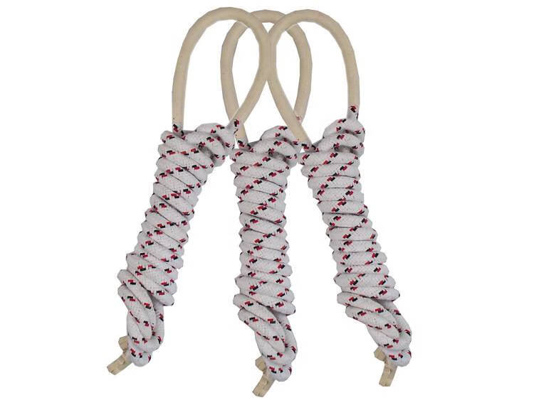 三芃中考跳绳 麻绳 中考跳绳中小学生比赛无柄跳绳棉绳麻绳白色绿皮棉