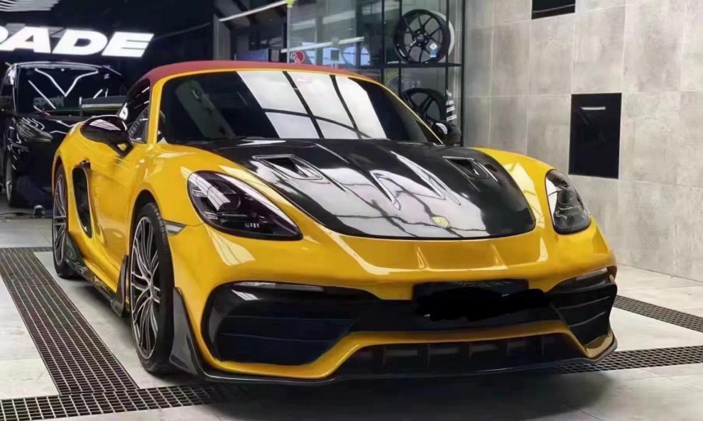 保时捷718卡曼cayman汽车改pd大包围gt4改前杠侧裙后杠尾翼改装件定制