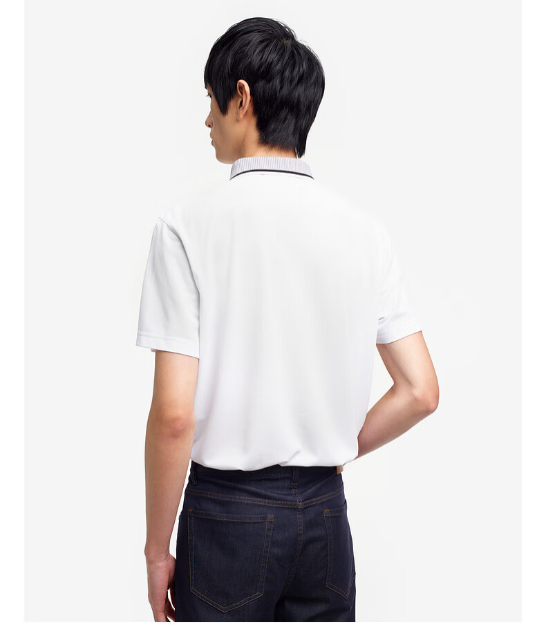 K-Boxing K-Boxing Spring And Summer Business Contrasting Color Lapel Casual Short-Sleeve Polo Shirt BTBE2382, Frost Green, 2XL 12