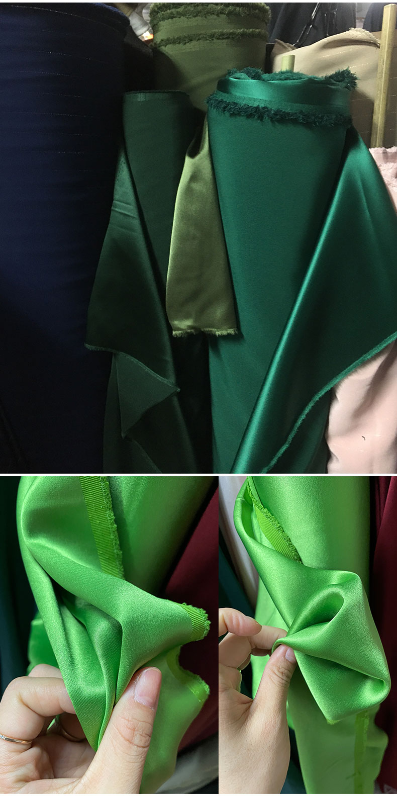 仿醋酸缎布料日本醋酸三醋酸面料重磅抗皱丝滑连衣裙西服旗袍缎面礼服