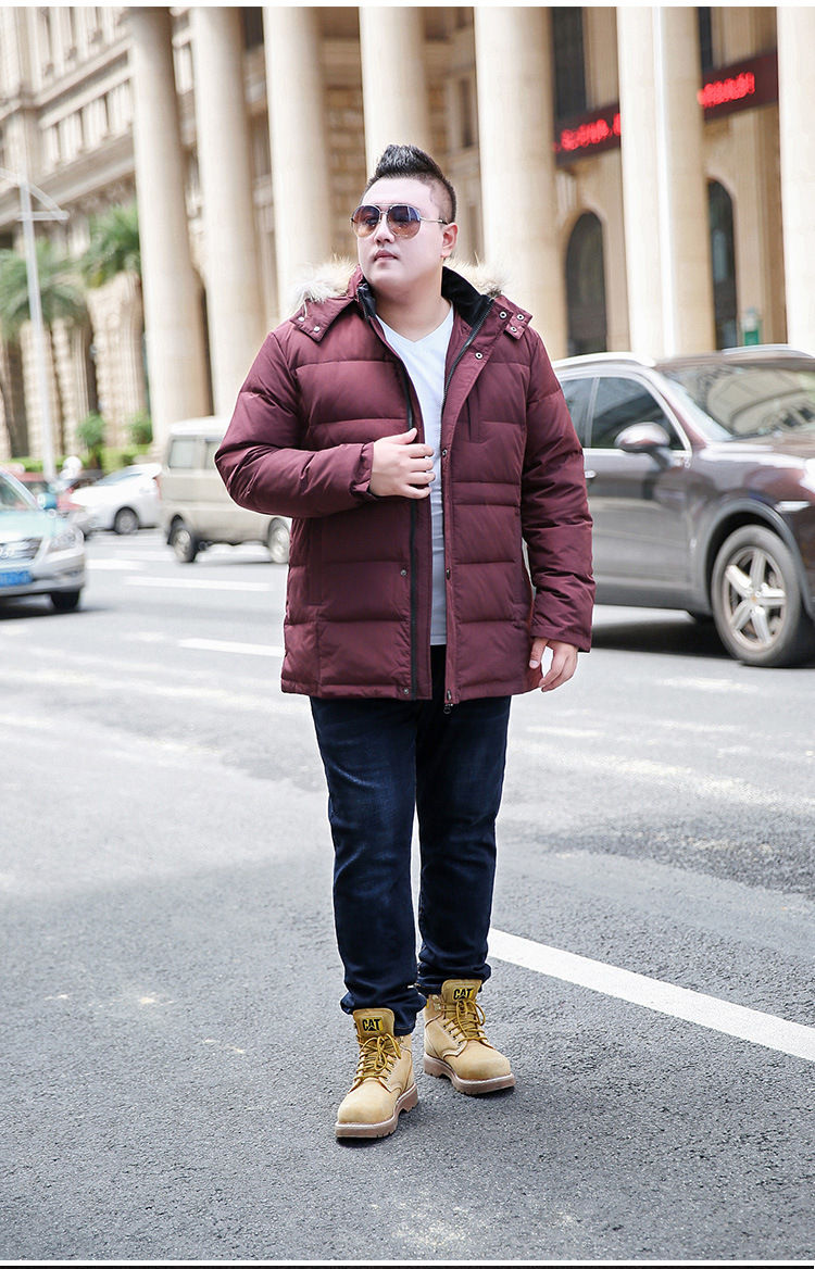 波司登旗下雪中飞品牌男装官方旗舰授权羽绒服男士加大加肥毛领胖子