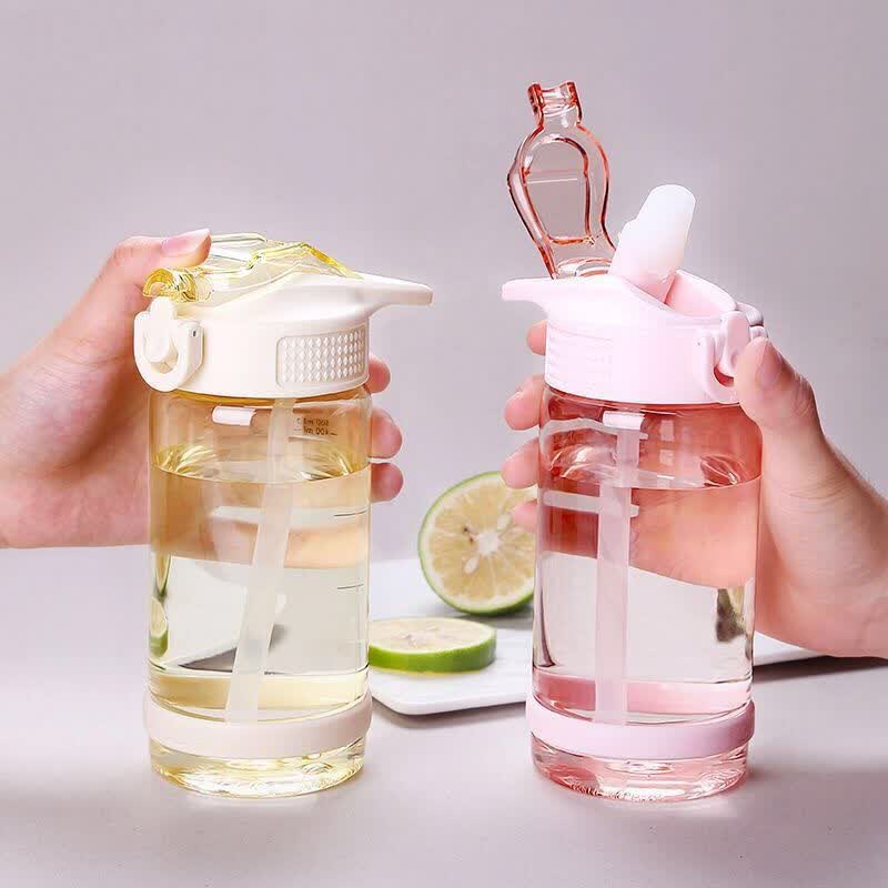 梵蒂威仕吸管杯水杯塑料可爱女学生韩版耐摔运动儿童孕妇便携随手杯子