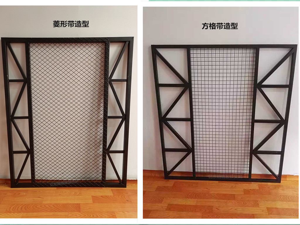 德骊嘉菱形网格网片装饰背景墙工业风吊顶铁丝网装饰墙面铁艺网格照片