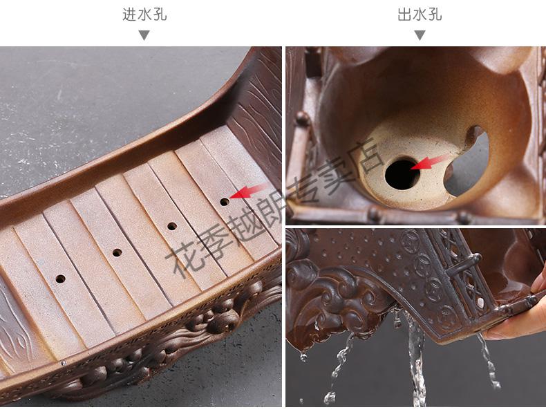 懒人紫砂茶具自动旋转出水陶瓷懒人全自动功夫茶具套装创意泡茶器家用