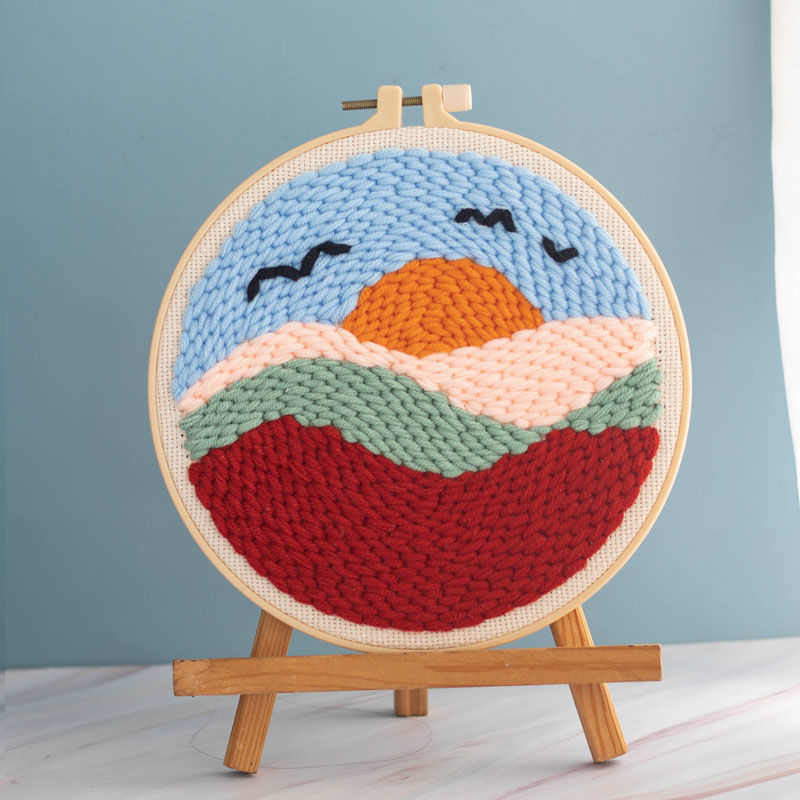 博茵 戳戳绣十字绣diy材料包戳戳秀乐墩绣十字绣毛线刺绣搓搓绣 【皮