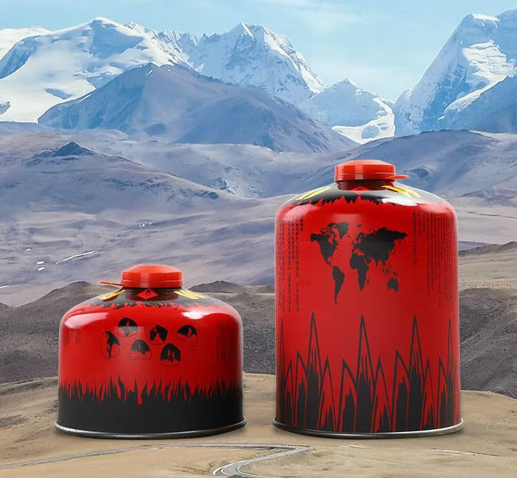 户外便携高山扁气罐液化汽炉瓦斯丁烷燃气配套炉头煤气罐 大罐450g2个