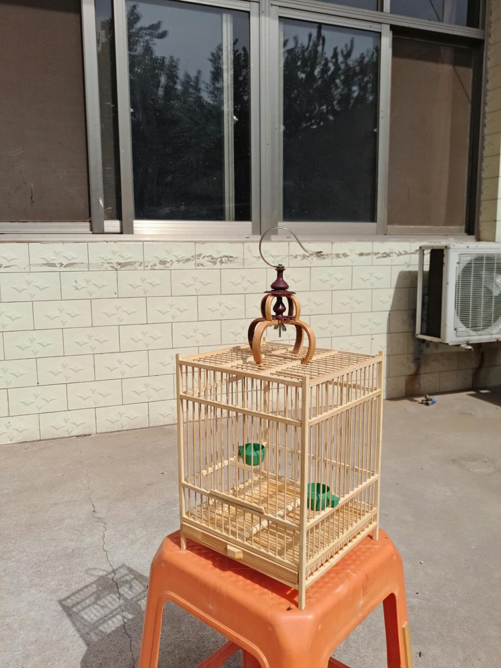 鸟笼绣眼玉鸟芙蓉黄雀相思鸟红脖白玉鸟珍珠鸟竹子鸟笼 套餐二