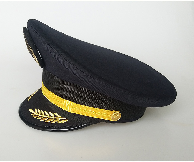 航帽航空帽成人儿童机师飞行帽大盖帽大檐帽机长帽空少帽酒店工装帽