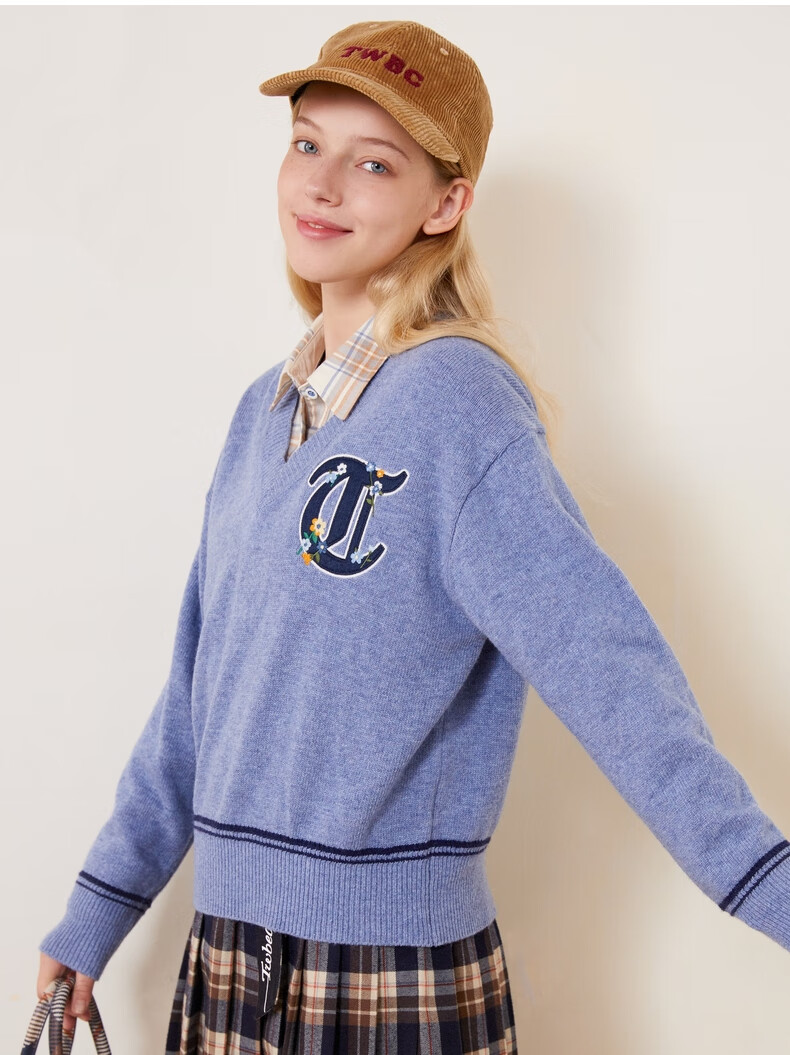 赵露思同款teenieweenie小熊针织衫毛衣外穿韩版显瘦女秋冬款ttkw214t