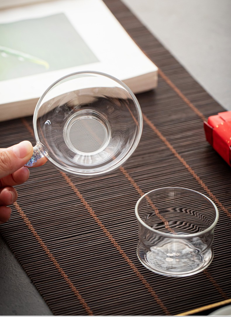 衡儒台湾禾器玻璃茶漏透明茶滤网茶叶隔滤网过滤器功夫茶道茶具配件雾