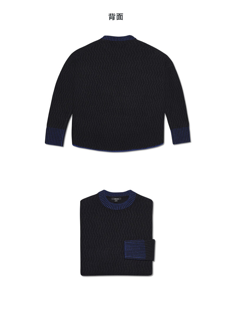 wooljumper好好抱双面针织毛衣女士全美丽奴羊毛套头毛衣自然灰xl