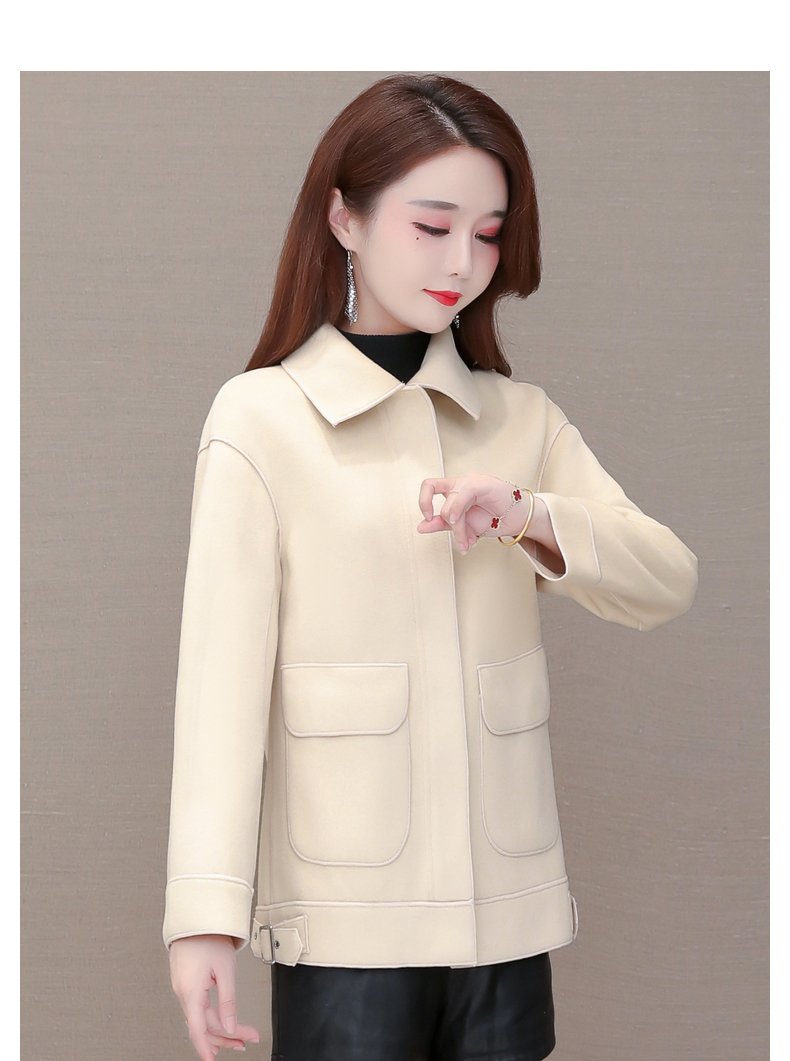轻奢短款毛呢外套女秋冬百搭2020年新款小个子红色气质夹克女士厚上衣