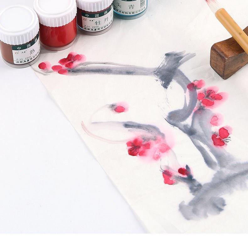 中国画颜料单支22中国画材料单瓶24色大容量工笔画工具画者36色 花青