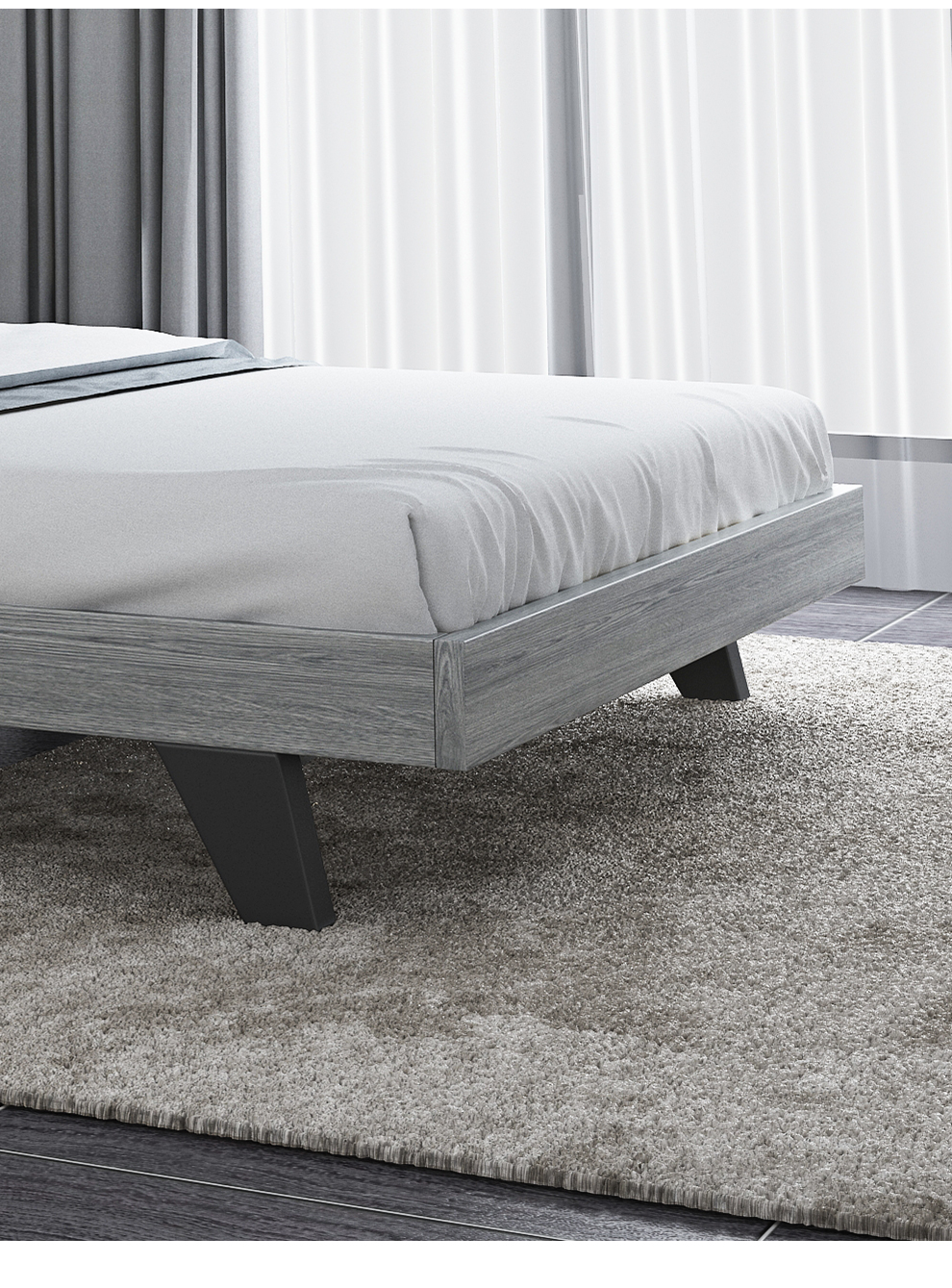 5米单人经济型小型户床 实木单床/含布软靠(靠枕可拆洗) 2000*1800