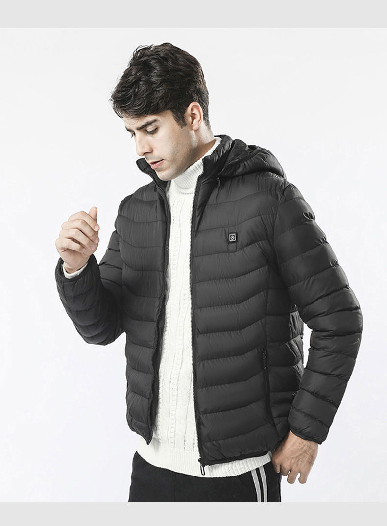 范戈堡2021秋冬新款智能电热衣服充电加热电暖棉衣usb全身发热棉服