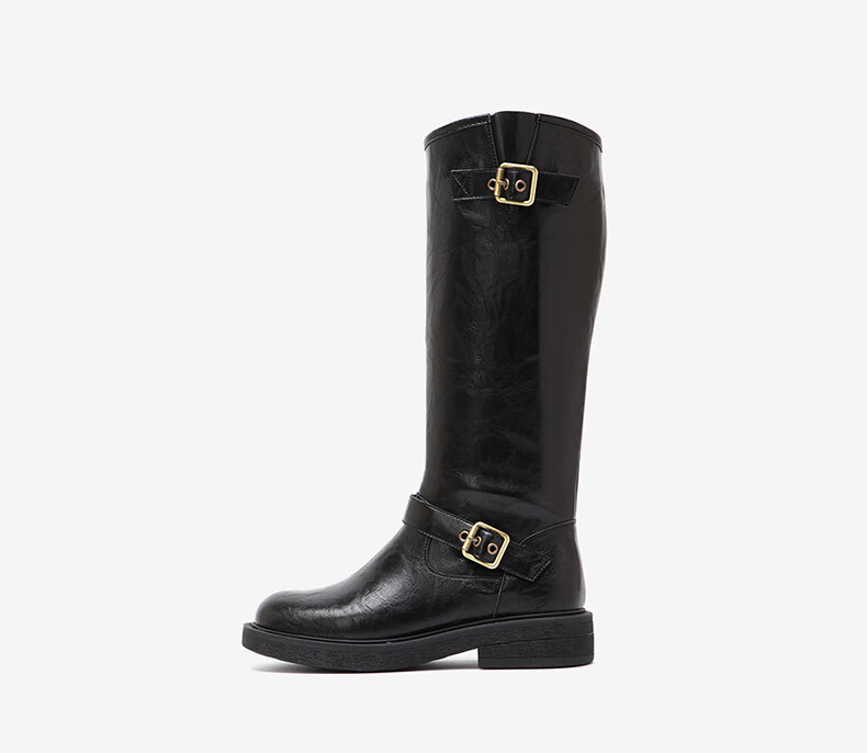 BASTO 24 Winter Outdoor Street Knight Boots High Shaft Chunky Heel Women's Long Boots W0819DG4 Brown Size 36 4