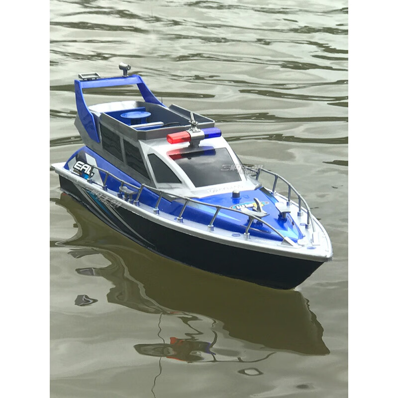 定制儿童遥控船模型军事军舰轮船电动军事警察舰艇儿童仿真 水上警务