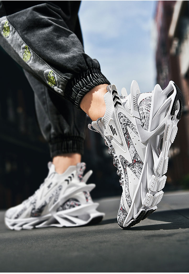 oeoveao春夏季跑步鞋男鞋新款国潮鞋子男潮鞋男士运动鞋国风鞋国风杏