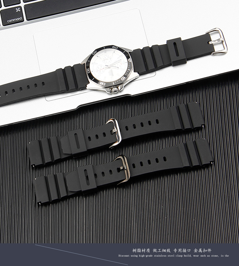适配卡西欧原装表带mth-3050/mdv-106/mtp1374/1375/vd01剑鱼 黑色 银