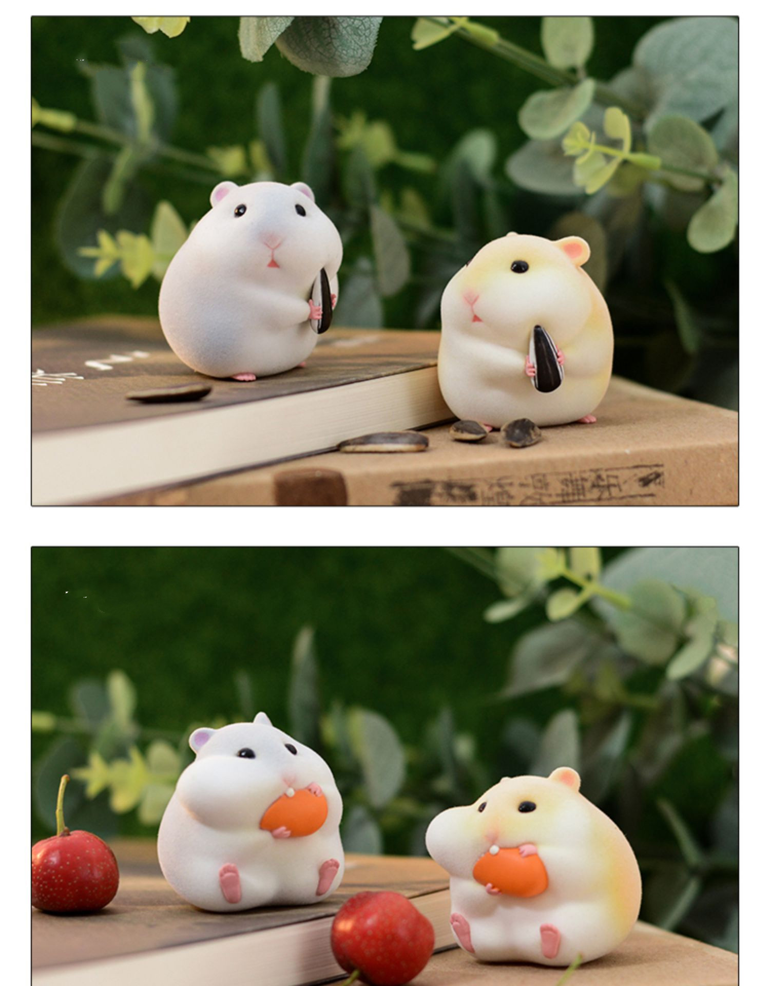抖音仓鼠盲盒一套全套少女心可爱空想造物吃货仓鼠小老鼠汽车摆件
