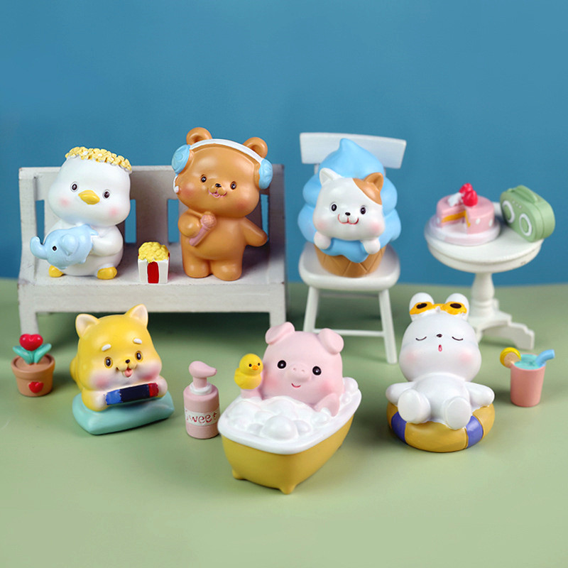 元气食堂食物盲袋熊大卫的元气食堂盲盒网红新款忙和公仔女孩儿童男生