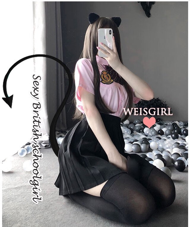 粉粉学妹jk水手制服 情趣制服角色扮演 激情诱惑女仆装尤果制服 粉4