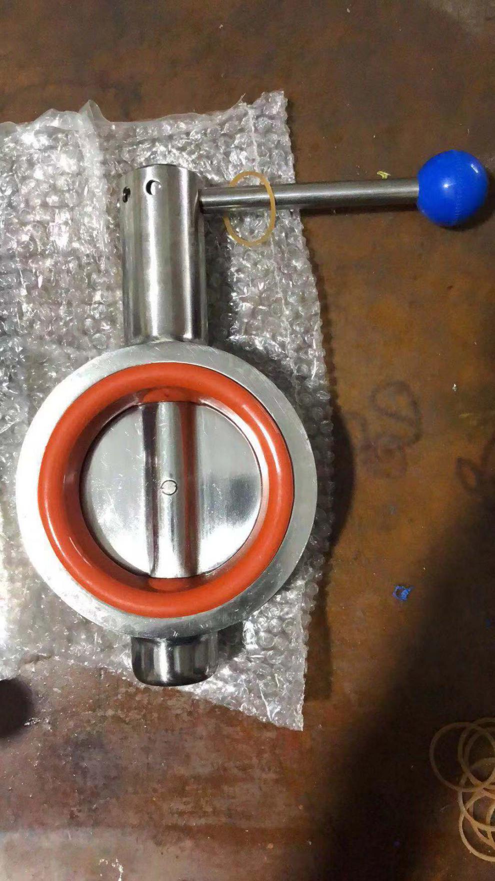 d71x-16p 304不锈钢对夹式抛光蝶阀水泵二次供水卫生级对夹蝶阀 dn25