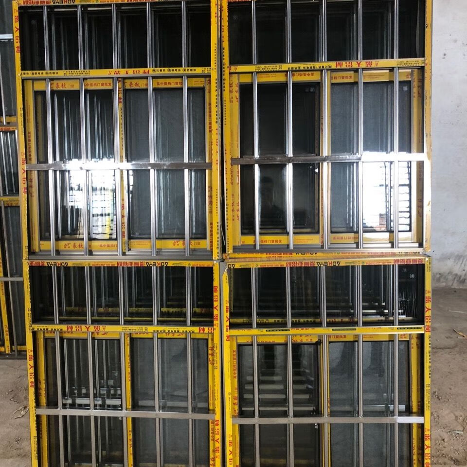 乡村自建房活动房铝合金连体防盗推拉窗厂家定做现货全国 宽100x高100