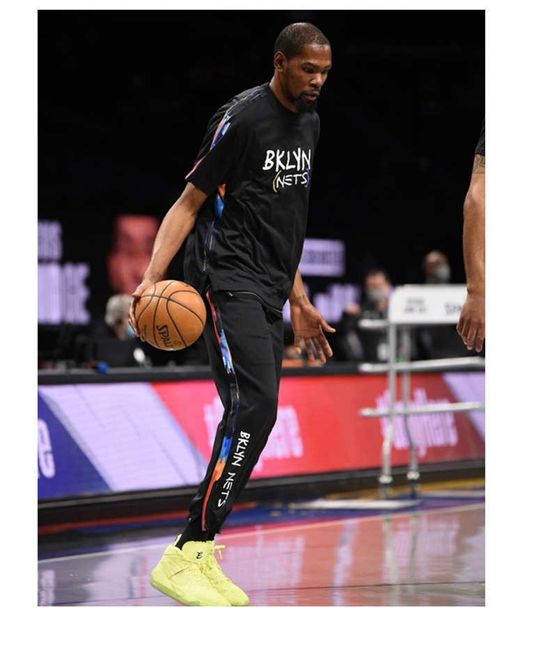 闪动力春夏季新款篮网哈登杜兰特7号侧排扣裤全开美式潮流高街束脚