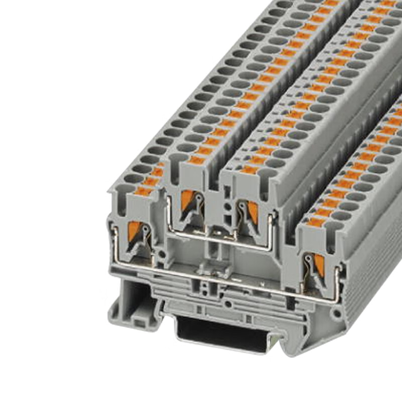 菲尼克斯双层快接端子安装免工具导轨组合式pttb253210567