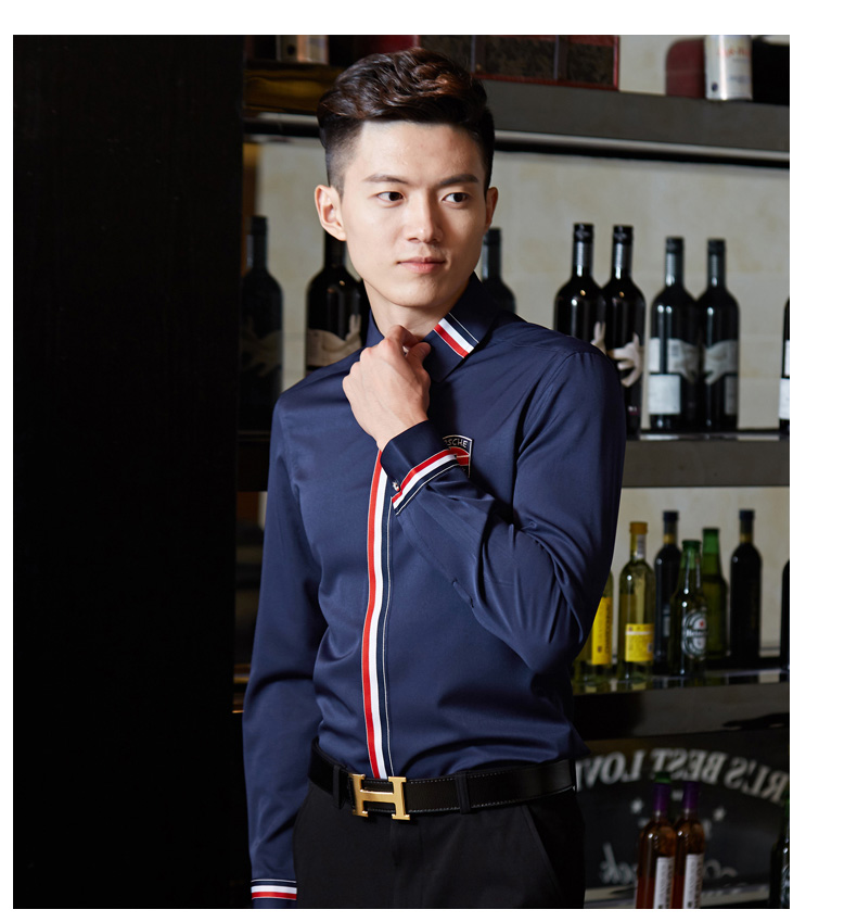 ktv少爷服秋冬装 酒吧夜场服务员工作服 长袖衬衫男女工衣 男 衬衫 s