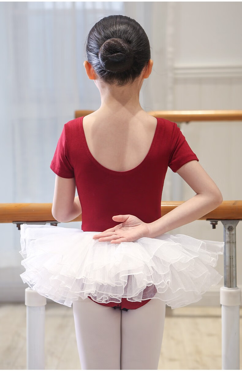 小茉莉舞蹈 儿童舞蹈服女夏短袖童芭蕾中国舞体服练功体操服形体基训