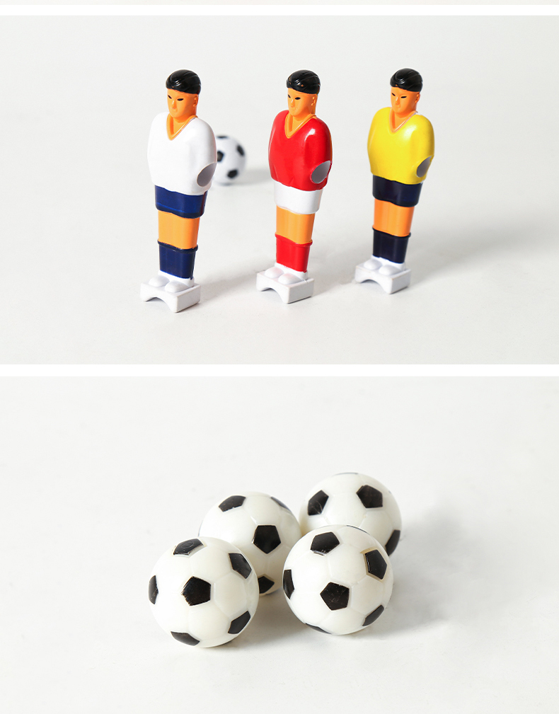 优选桌上足球的球桌面桌式足球台配件小人迷你鱼缸沉水塑料黑白小足球