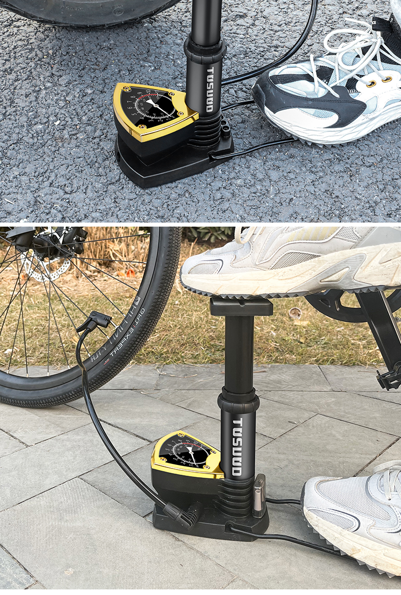 tosuod打气筒自行车家用便携多功能电动电瓶车摩托车篮球小型高压脚踩