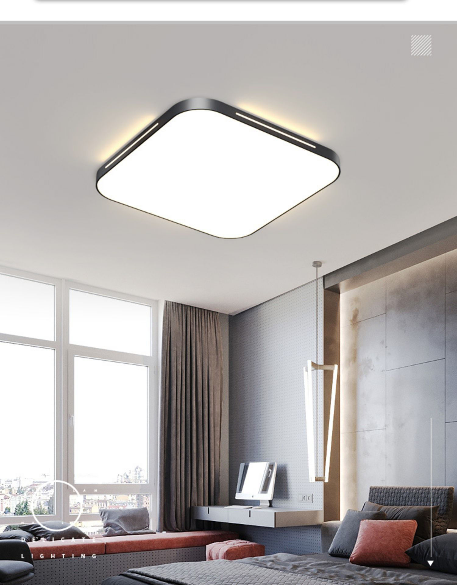 led吸顶灯客厅家用简约现代大气创意北欧房间卧室阳台吊顶大灯具 升级