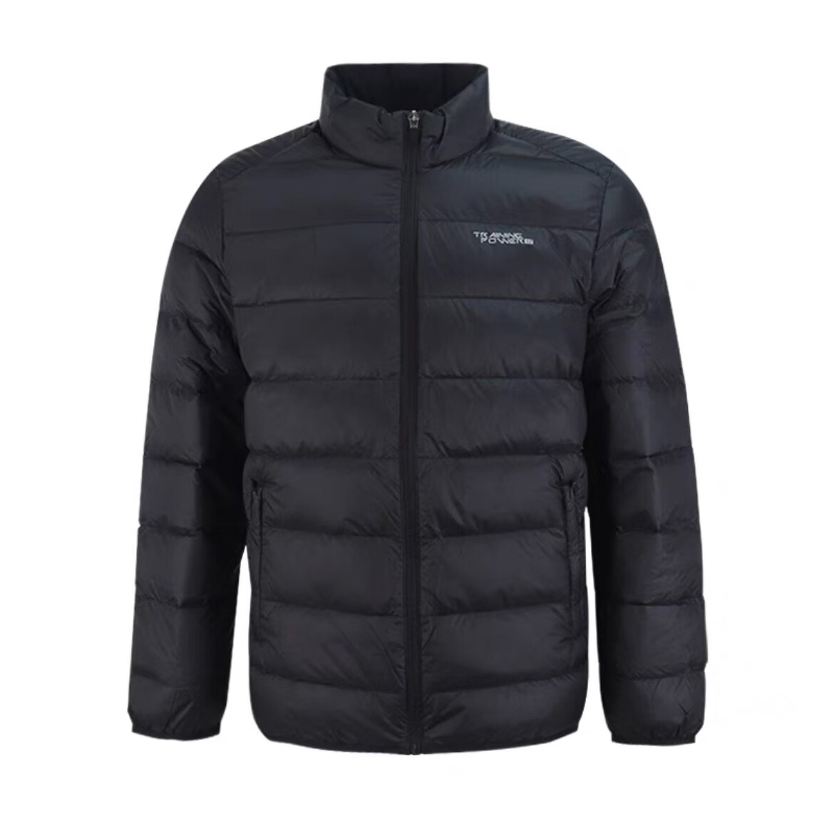 361度男装运动休闲立领2022年冬季新款轻薄羽绒服552244303 基础黑 m