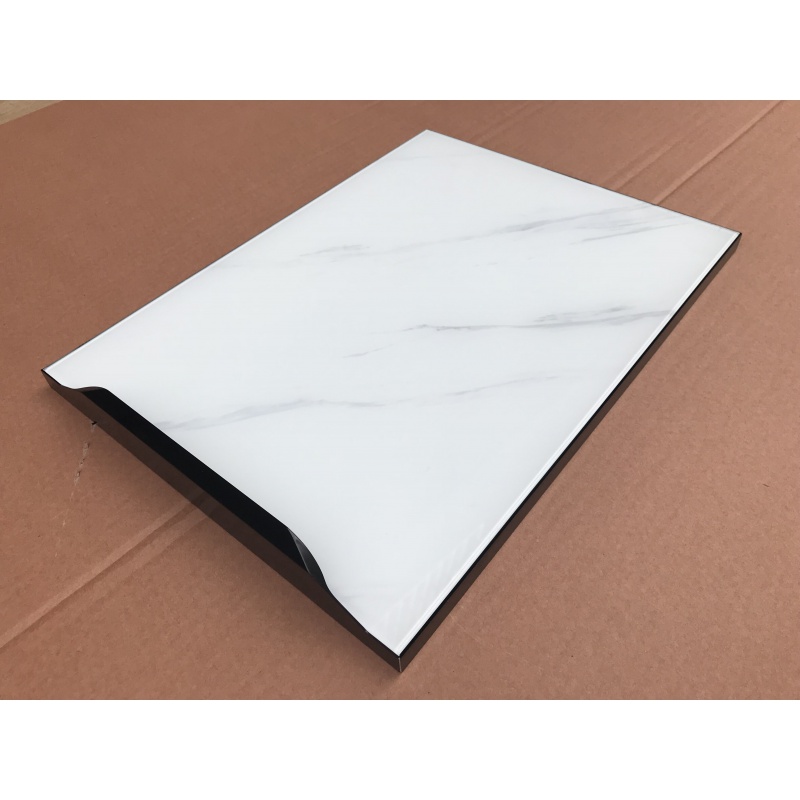 橱柜门定做 定做晶钢门 3c钢化玻璃 金刚门 定制厨房隐形框橱柜门 浅